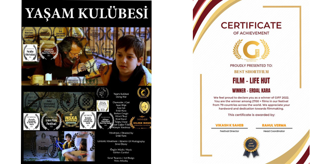 Türkçe öğretmenin kısa filmi 15’inci ödülünü kazandı