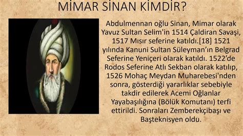 Mimar Sinan Kimdir?