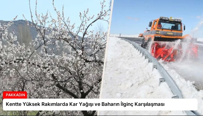 Kentte Yüksek Rakımlarda Kar Yağışı ve Baharın İlginç Karşılaşması