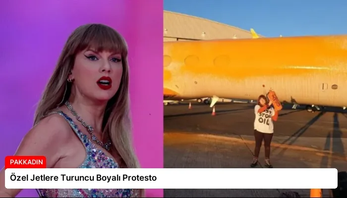 Özel Jetlere Turuncu Boyalı Protesto
