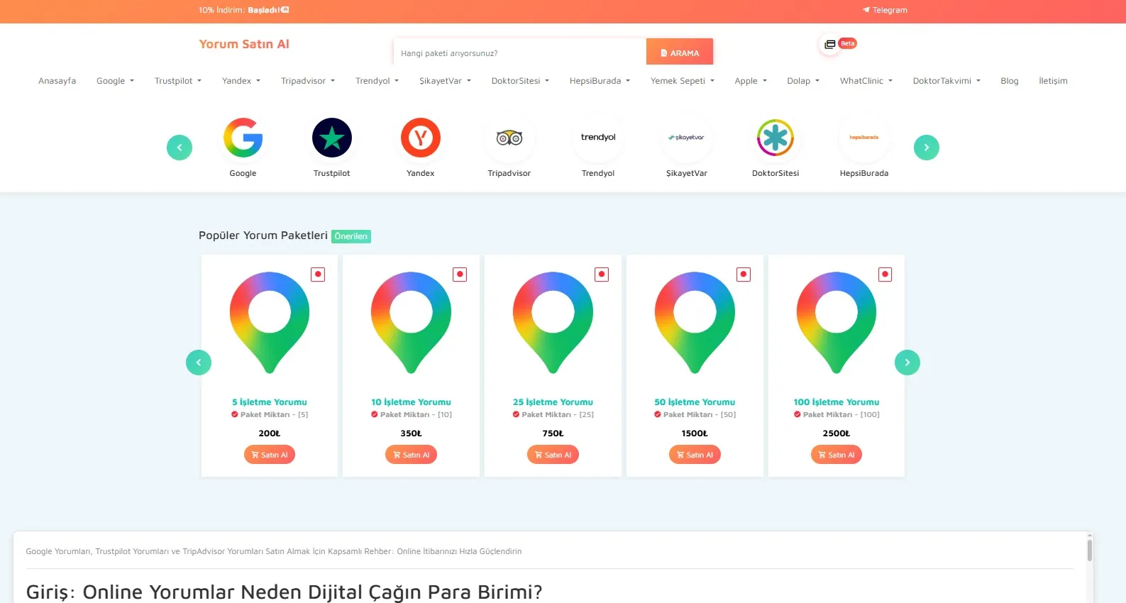 Google Play Yorum Satın Al