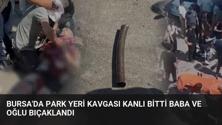 Bursa’da Park Yeri Kavgası Kanlı Bitti Baba ve Oğlu Bıçaklandı