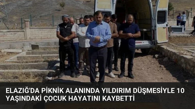 Elazığ’da Piknik Alanında Yıldırım Düşmesiyle 10 Yaşındaki Çocuk Hayatını Kaybetti