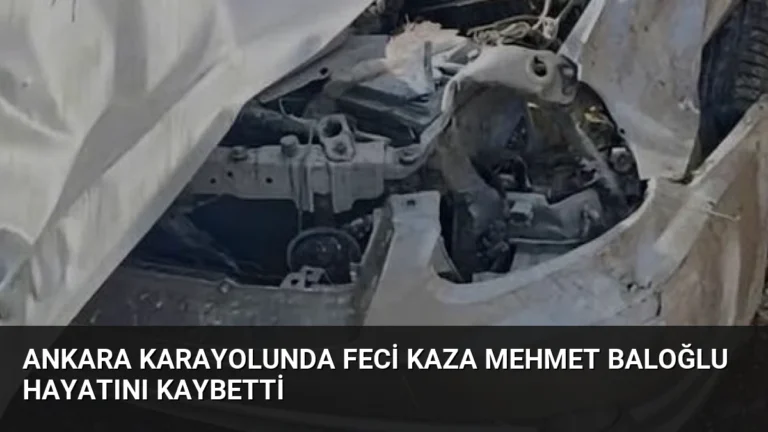 Ankara Karayolunda Feci Kaza Mehmet Baloğlu Hayatını Kaybetti