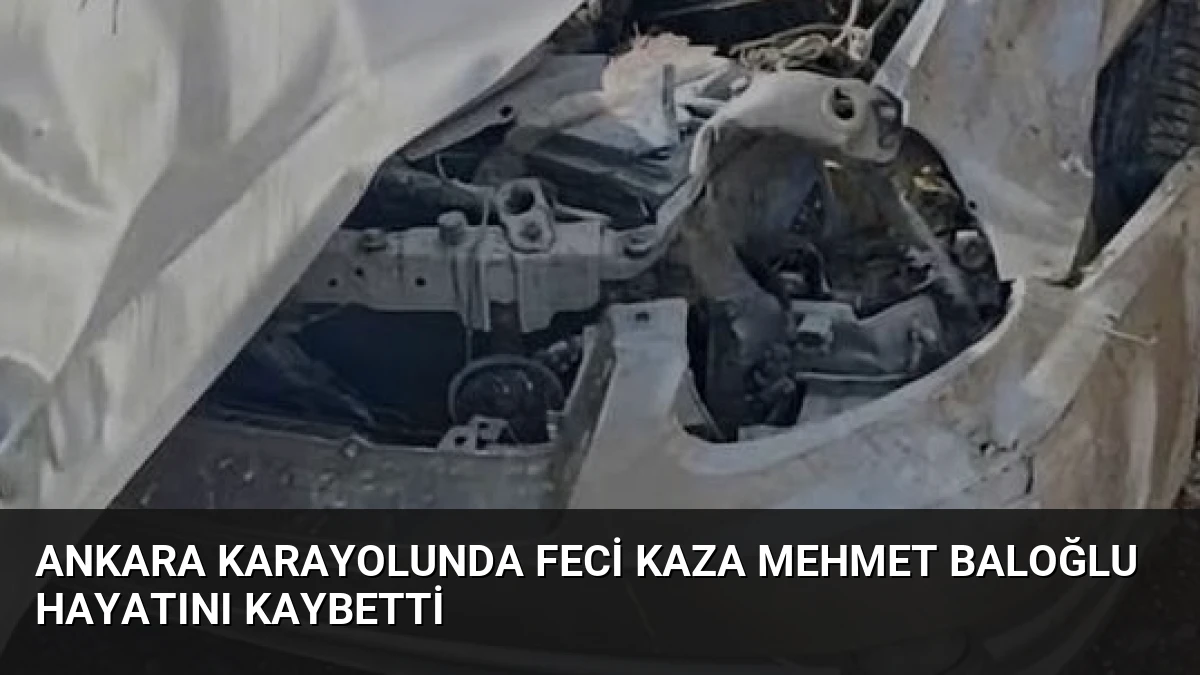 Ankara Karayolunda Feci Kaza Mehmet Baloğlu Hayatını Kaybetti