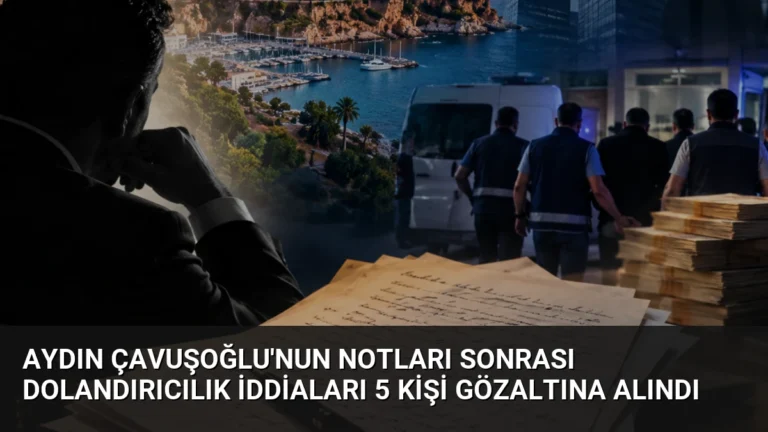 Aydın Çavuşoğlu’nun Notları Sonrası Dolandırıcılık İddiaları 5 Kişi Gözaltına Alındı