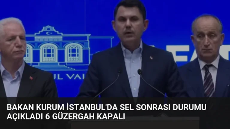Bakan Kurum İstanbul’da Sel Sonrası Durumu Açıkladı 6 Güzergah Kapalı
