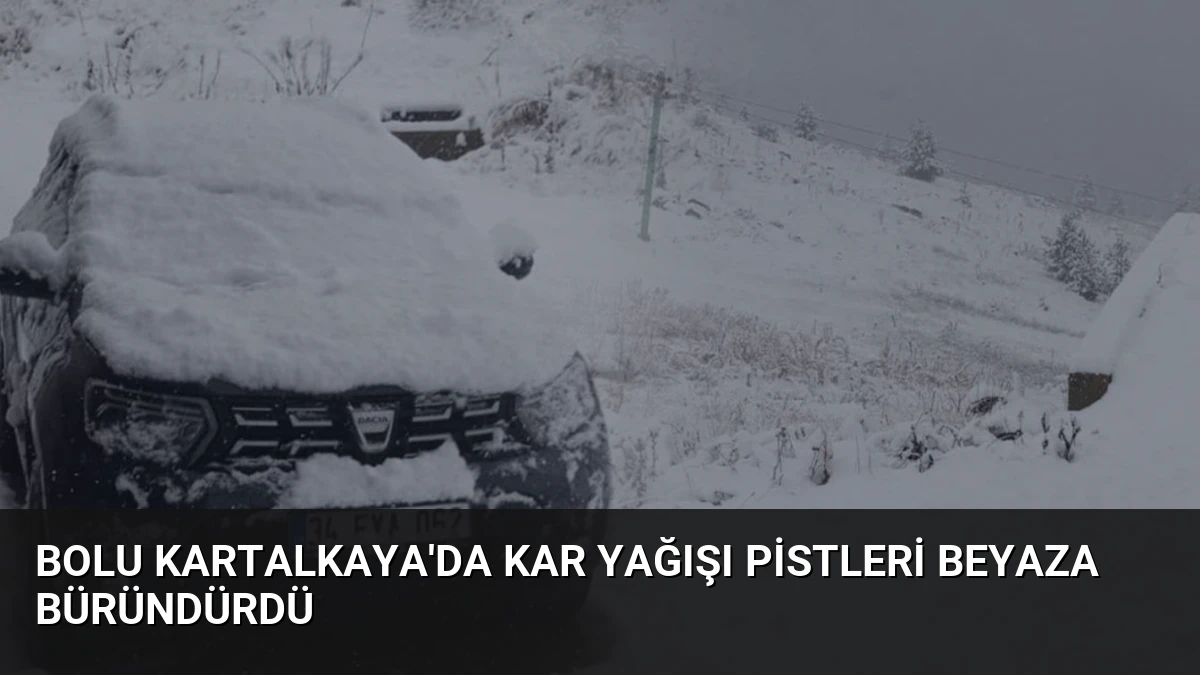 Bolu Kartalkaya’da Kar Yağışı Pistleri Beyaza Büründürdü