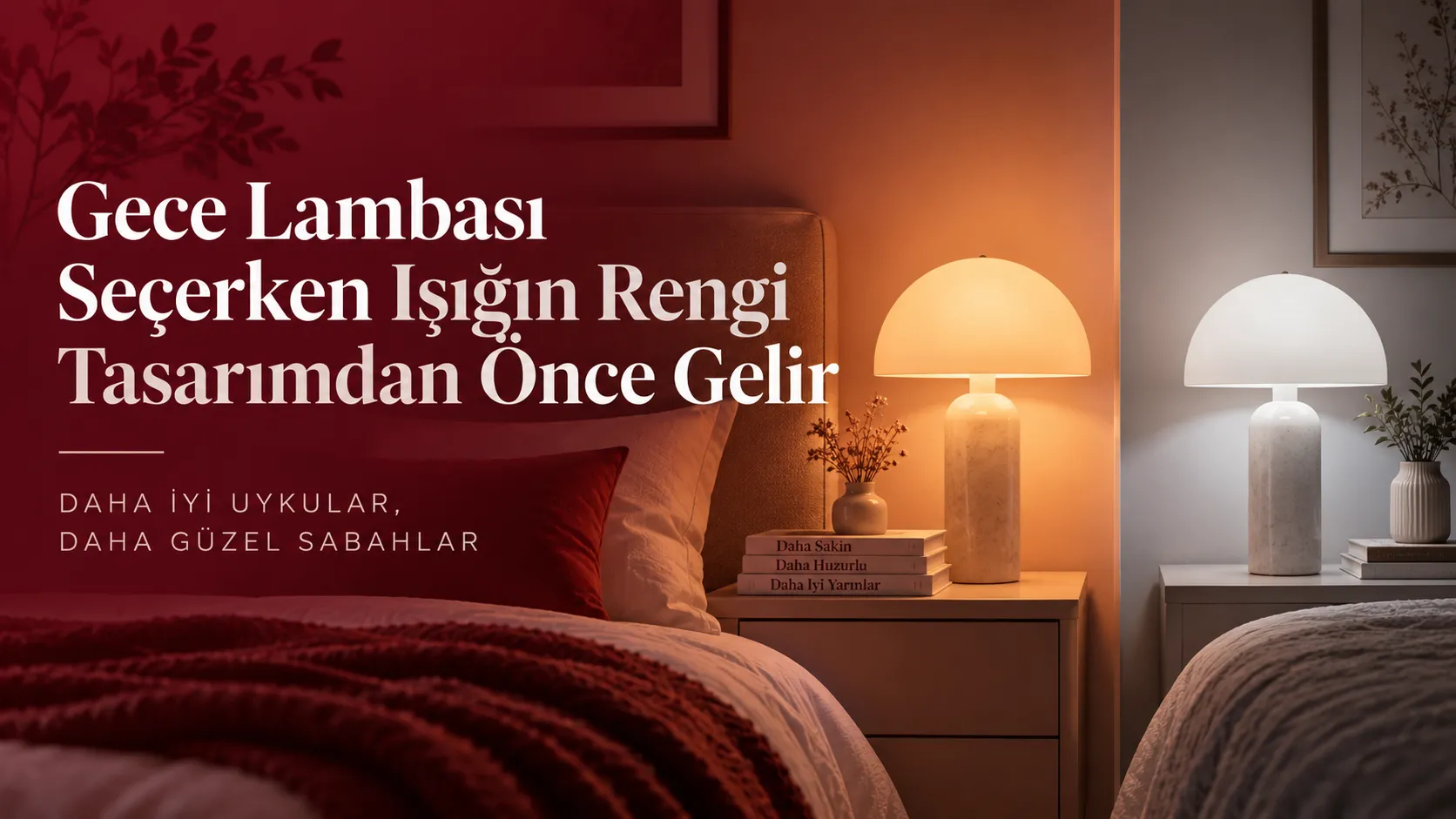 Gece Lambası Seçerken Işığın Rengi Tasarımdan Önce Gelir